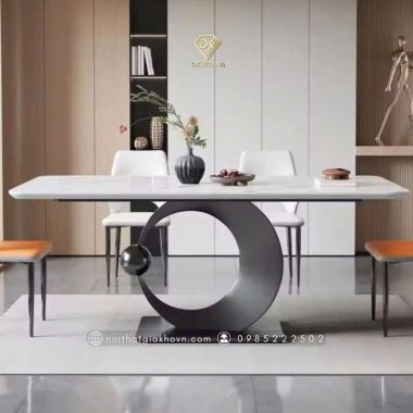 BÀN ĂN HALF MOON BA 037