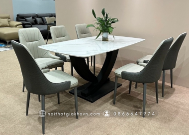 BÀN ĂN CHÂN V CONG BA 016