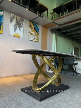 BỘ BÀN ĂN CHÂN XOẮN SẮT BA 021