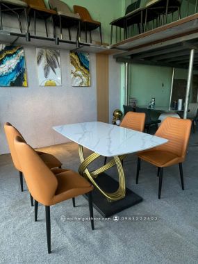 BỘ BÀN ĂN CHÂN XOẮN SẮT BA 021