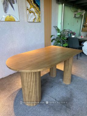 BÀN ĂN HIỆN ĐẠI GỖ SỒI BA 039