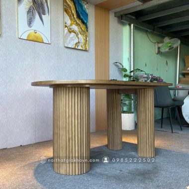 BÀN ĂN HIỆN ĐẠI GỖ SỒI BA 039