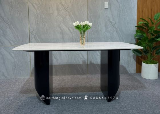 BÀN ĂN CHÂN TRỤ ĐÔI  BA 004